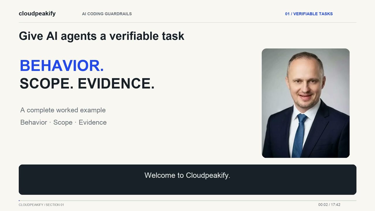 AI Coding Guardrails: behavior, scope and evidence