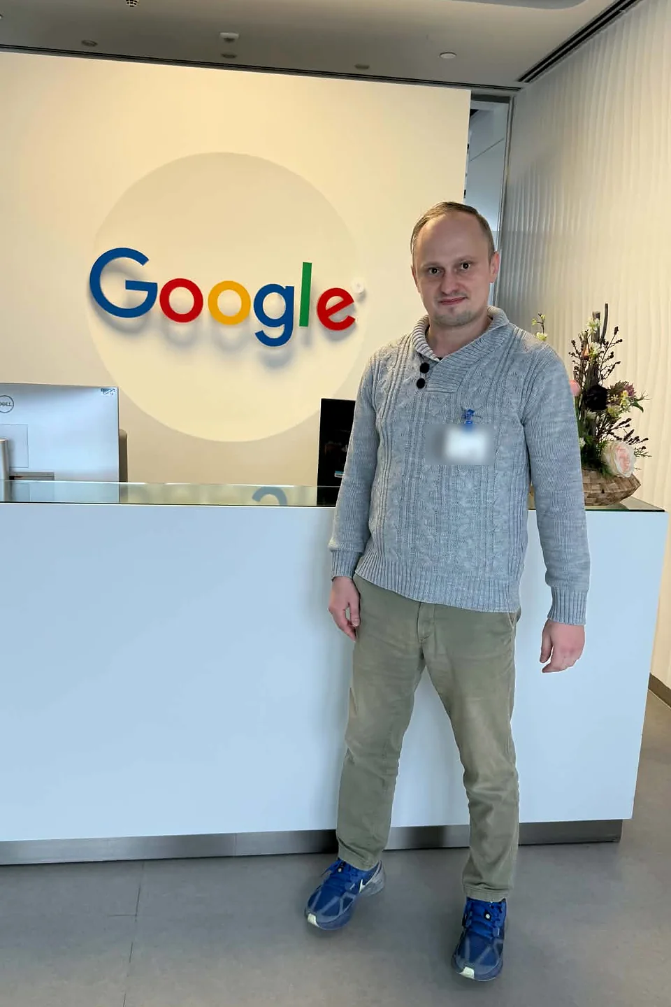 Richard Skácel u recepce Google